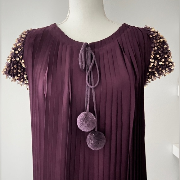 Manoush Paris Boutique Designer Dress M Purple - Picture 3 of 16